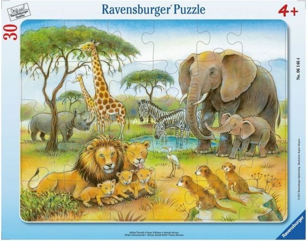 Ravensburger Puzzle Africký svět zvířat 30 dílků - obrázek 1
