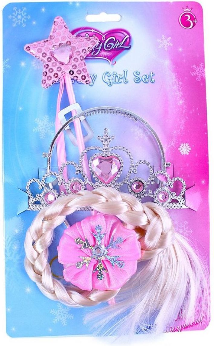 sada princezna růžová s copem - obrázek 1