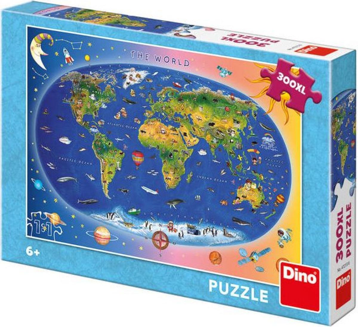 Dino Dětská Mapa 300 XL puzzle - obrázek 1