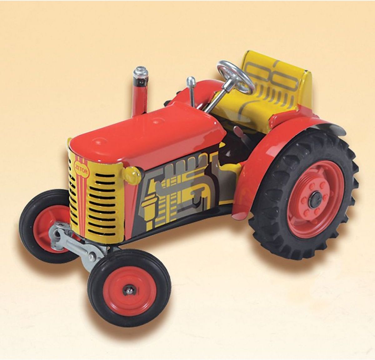 Kovap Traktor Zetor červený kovové disky - obrázek 1