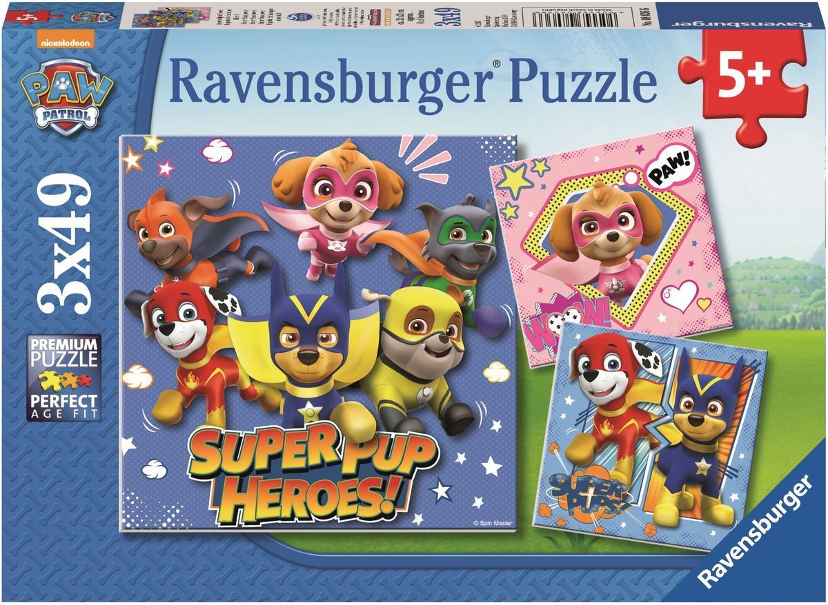 Ravensburger puzzle Tlapková Patrola 3 x 49 dílků - obrázek 1