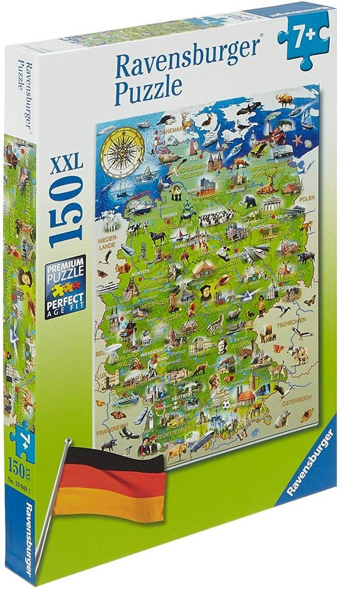 Ravensburger Puzzle 100491 Mapa Německa 150 XXL dílků - obrázek 1