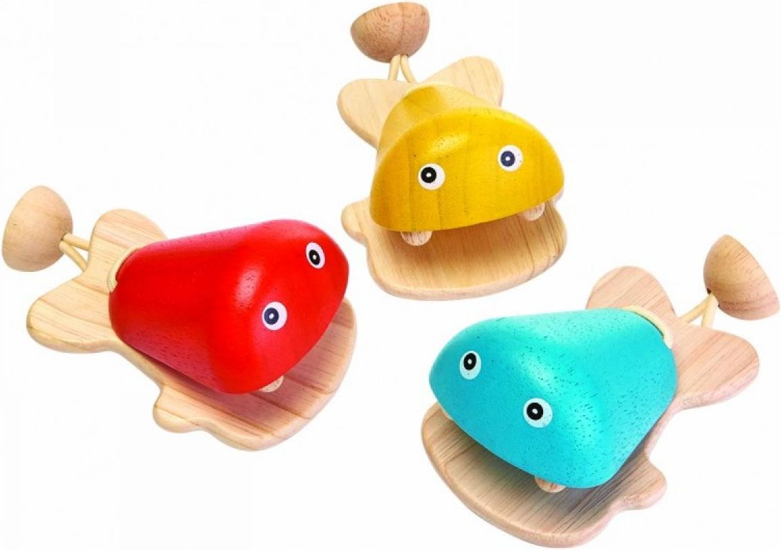 Plan Toys Rybí kastaněta - modrá - obrázek 1