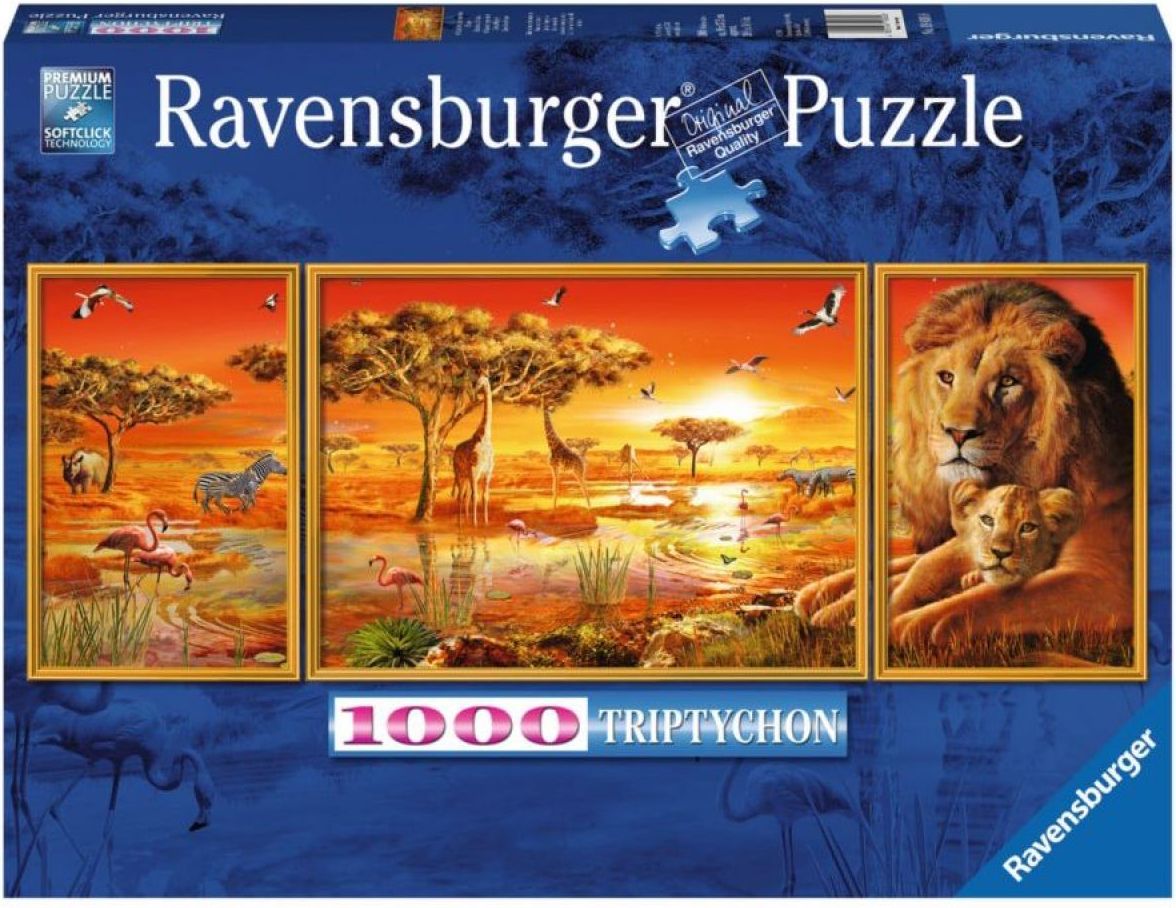 Ravensburger Puzzle Triptychon 198368 Africké veličenstvo 1000 dílků - obrázek 1
