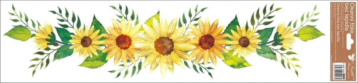 Anděl Okenní fólie pruhy Slunečnice 64 x 15 cm - obrázek 1