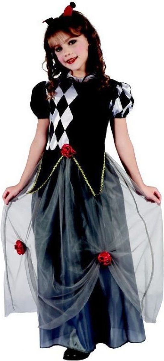 Dětský karnevalový kostým princezna šašek M 120 - 130 cm - obrázek 1