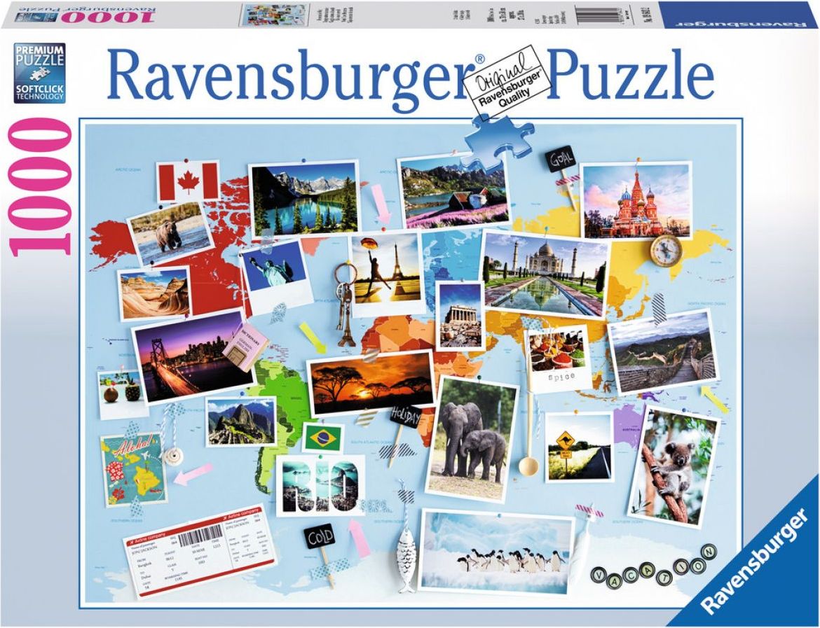 Ravensburger Puzzle Cesta kolem světa 1000 dílků - obrázek 1