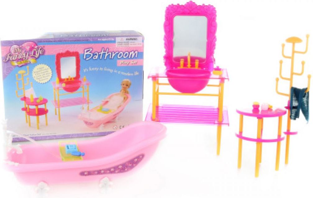 Glorie Koupelnový set s toaletním stolkem pro panenky - obrázek 1