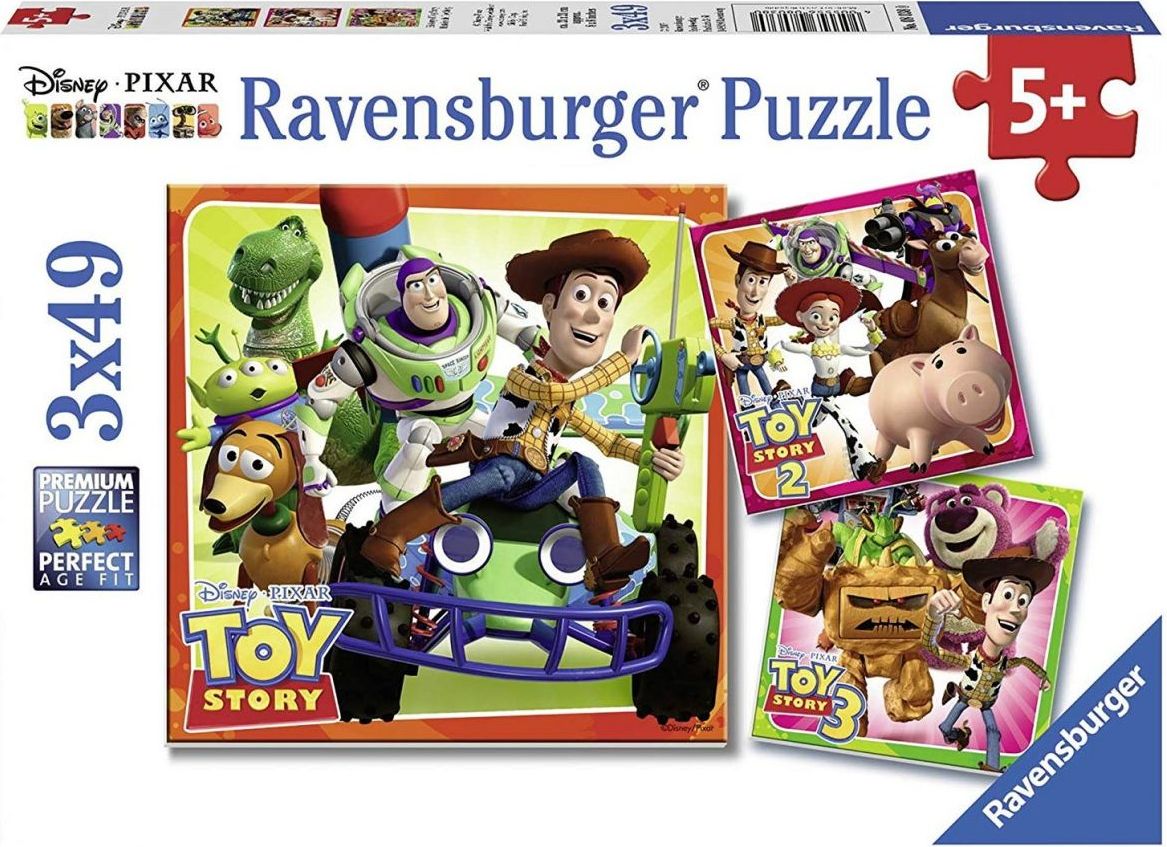 Ravensburger Puzzle Toy Story historie hraček 3 x 49 dílků - obrázek 1