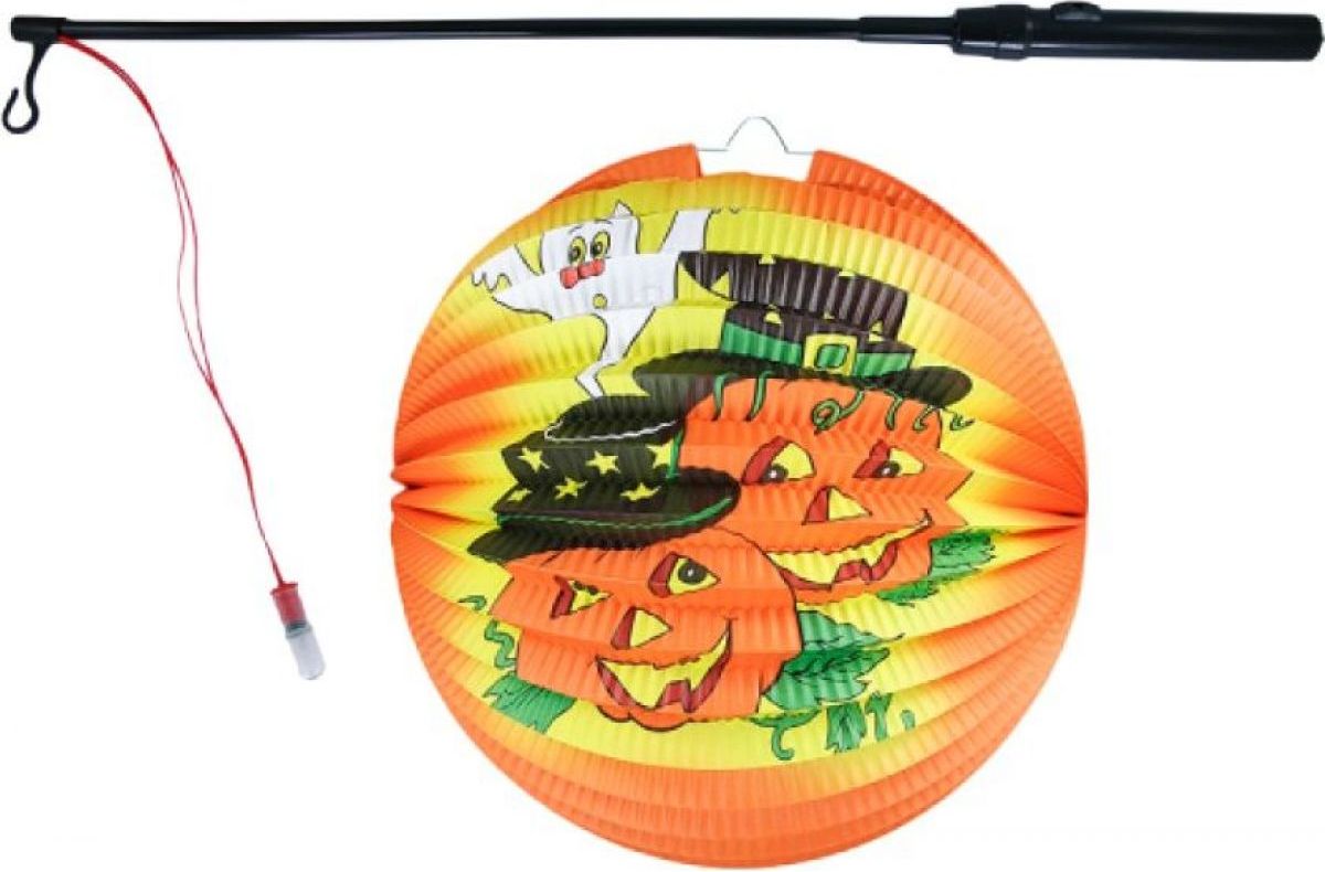 Rappa Lampion Halloween koule Veselé dýně se svítící hůlkou a čajovou svíčkou - obrázek 1