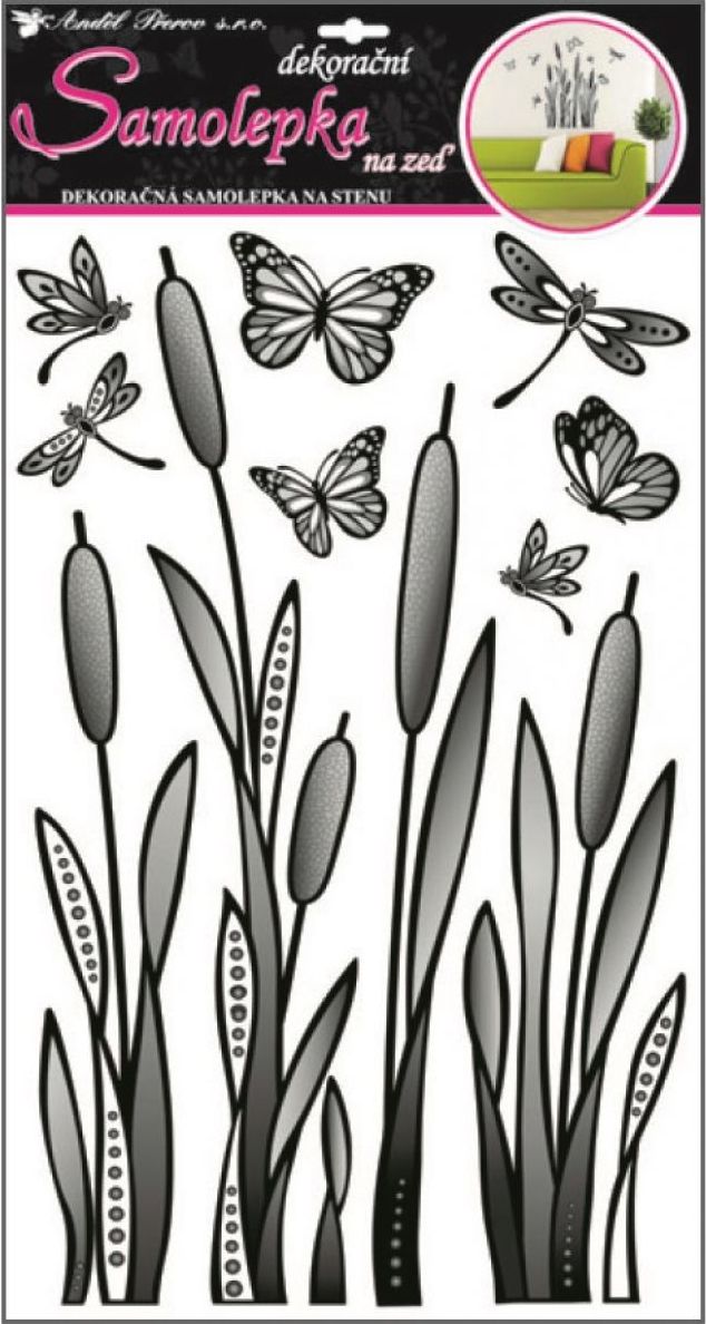Anděl 10224 Samolepky na zeď sovy s glitry, 60x32 cm - obrázek 1