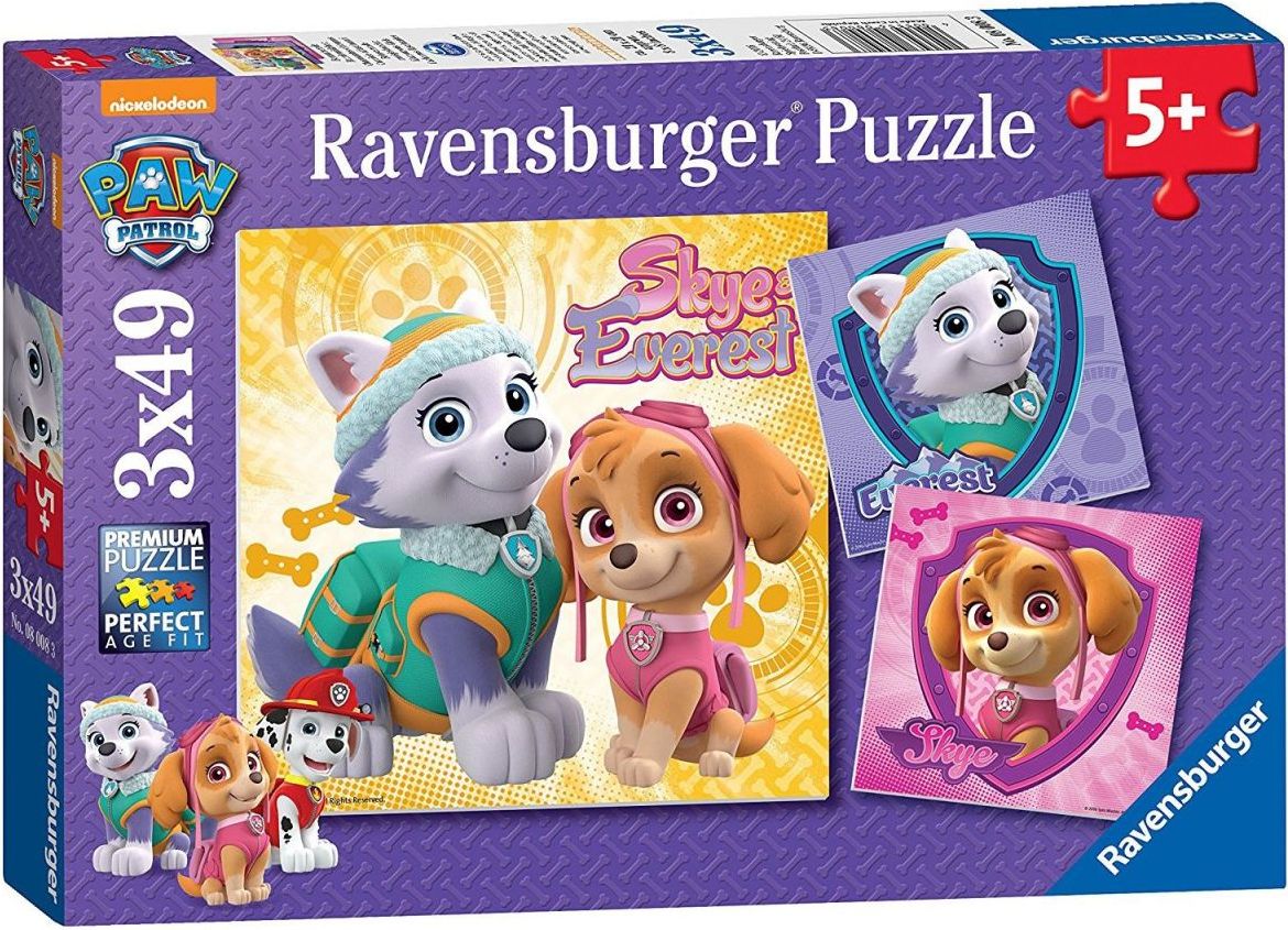 Ravensburger Puzzle Disney Tlapková patrola 3x49 dílků - obrázek 1