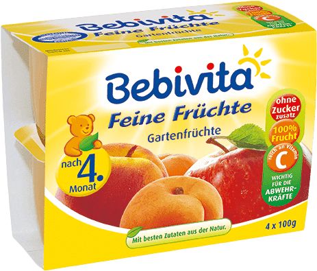 6x BEBIVITA Jemná ovocná směs (4x100 g) – ovocný příkrm - obrázek 2