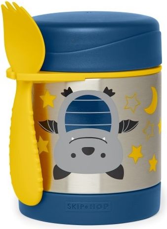 SKIP HOP Zoo Termoska na jídlo s vidličkou - Netopýr 12m+ - obrázek 1