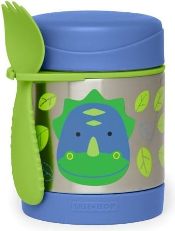SKIP HOP Zoo Termoska na jídlo s vidličkou - Dino 12m+ - obrázek 1