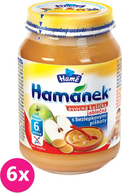 6x HAMÁNEK Kojenecká výživa višeň (190 g) - ovocný příkrm - obrázek 1