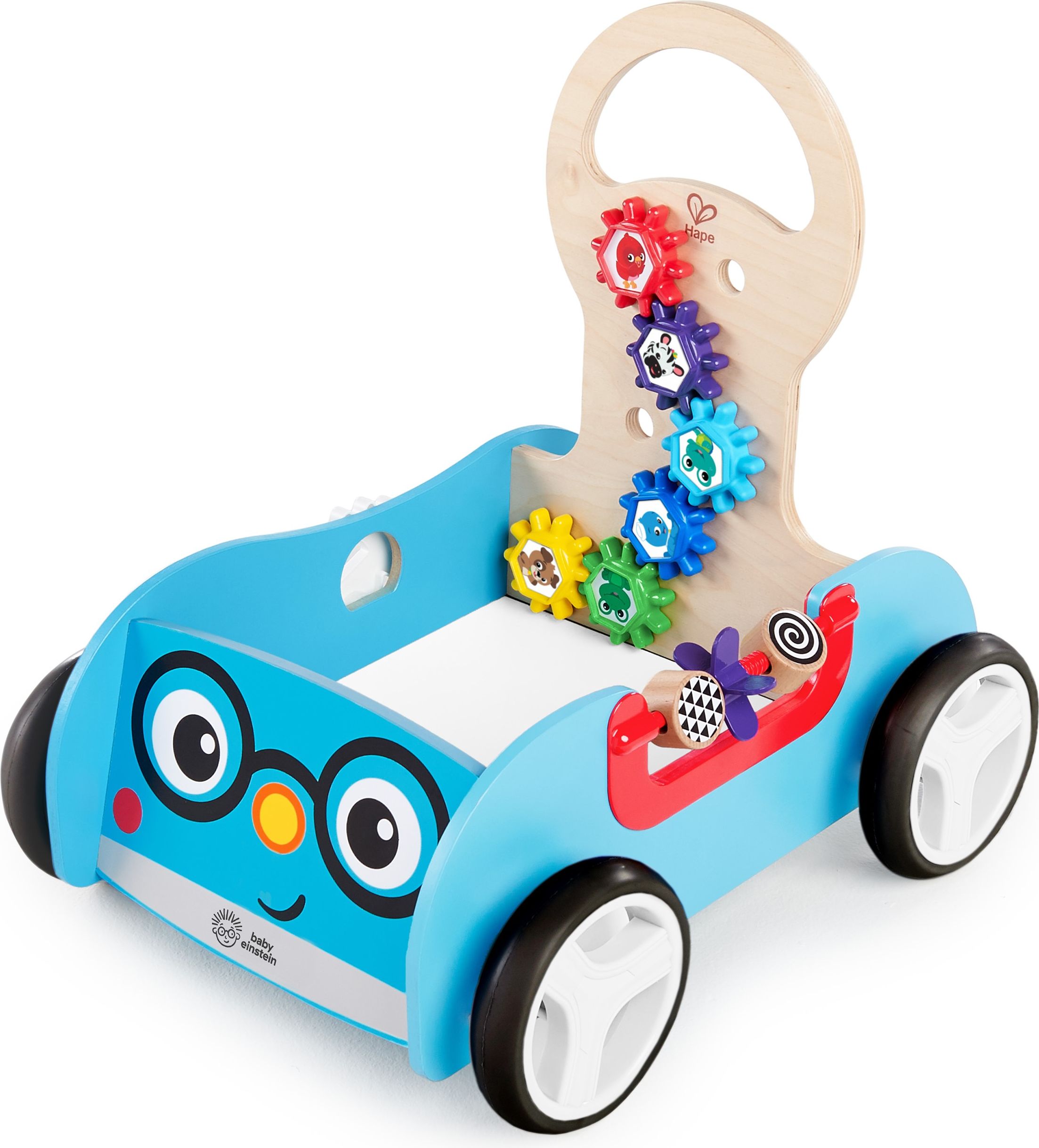 BABY EINSTEIN Dřevěná aktivní vlečka Discovery Buggy HAPE 12m+ - obrázek 1