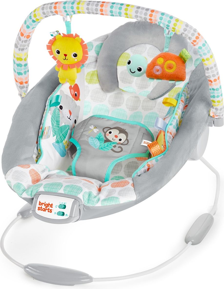 BRIGHT STARTS Lehátko vibrující s melodií Whimsical Wild 0m+, do 9kg, 2019 - obrázek 1