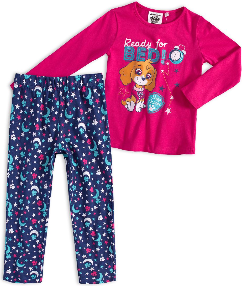 Dívčí pyžamo PAW PATROL READY FOR BED tmavě růžov Velikost: 116 - obrázek 1