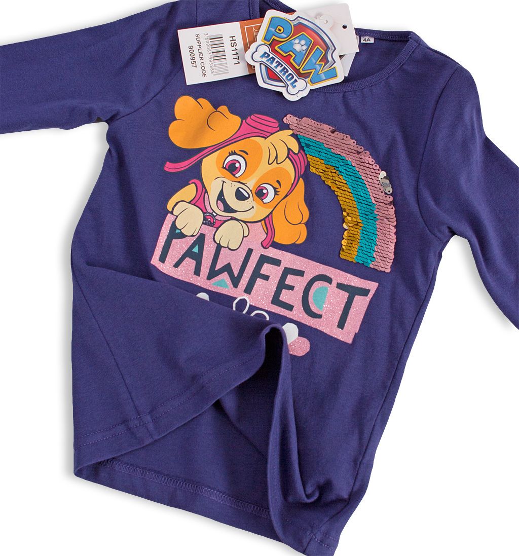 Dívčí tričko PAW PATROL PAWFECT fialové Velikost: 116 - obrázek 3