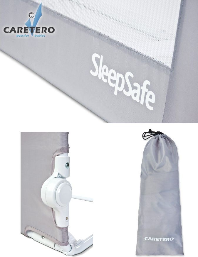 Dětský bezpečnostní mantinel do postýlky CARETERO SleepSafe brown - obrázek 4