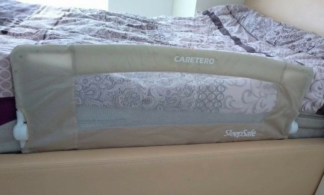 Dětský bezpečnostní mantinel do postýlky CARETERO SleepSafe brown - obrázek 5