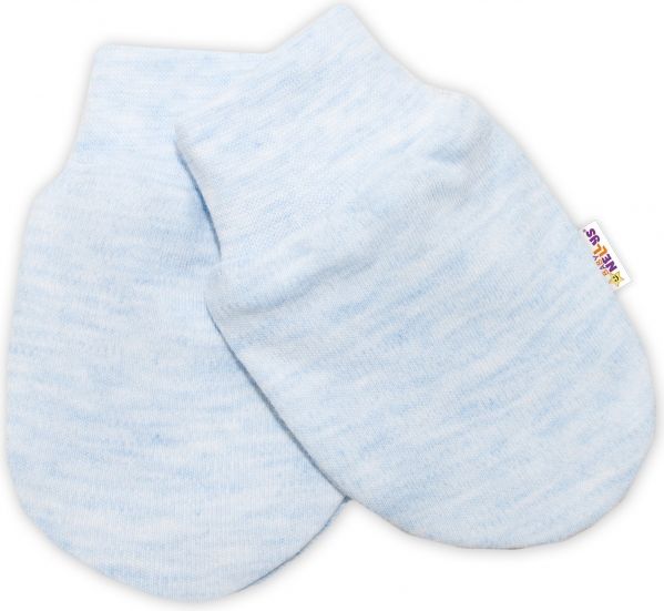 Baby Nellys Kojenecké rukavičky Baby Nellys ® - sv. modrý  melírek 56 (1-2m) - obrázek 1