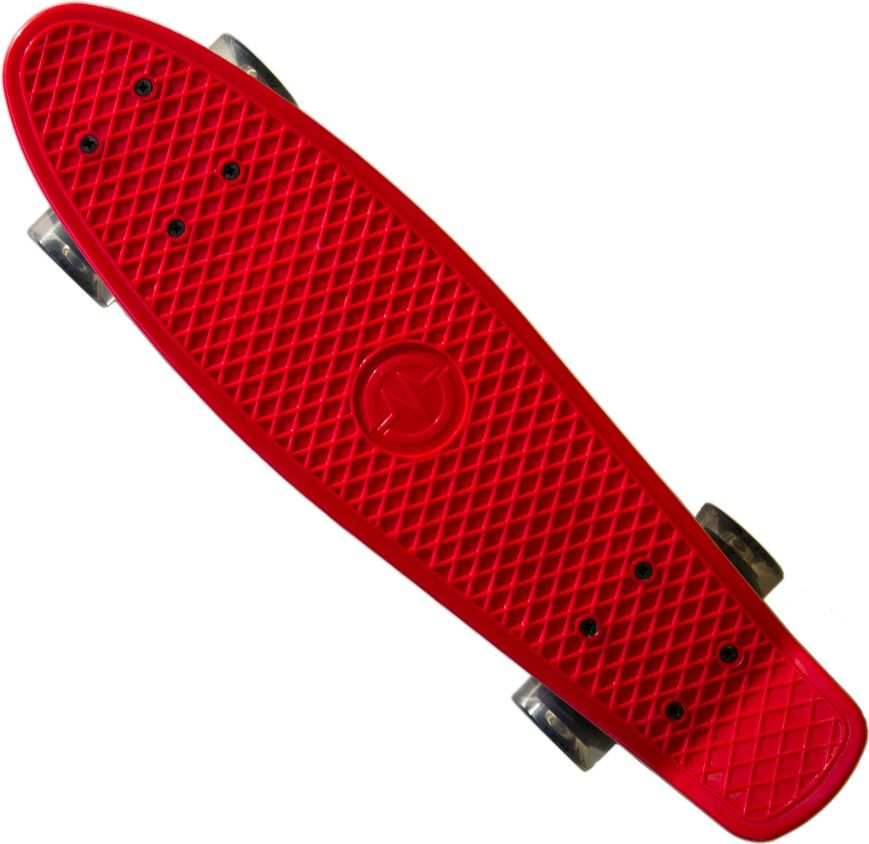 Plastik Board MASTER 22" se svítícími kolečky - červený - obrázek 1