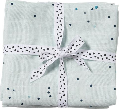 DONE BY DEER Mušelínové zavinovací plenky Dreamy Dots 2ks - modré - obrázek 1