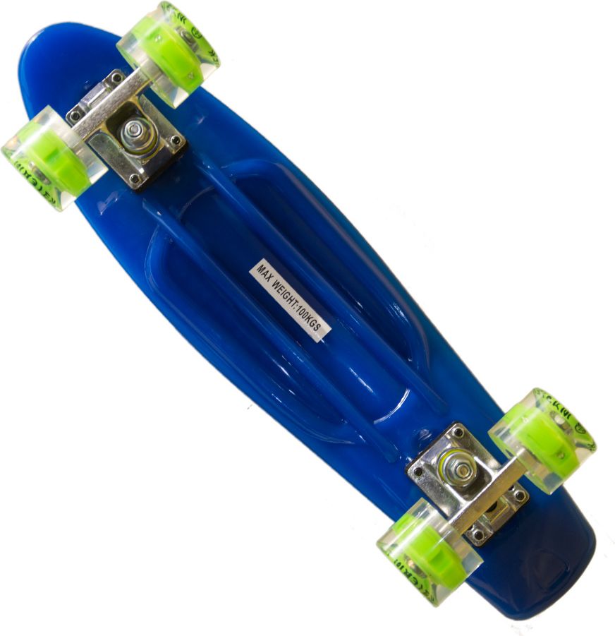 Plastik Board MASTER 22" se svítícími kolečky - modrý - obrázek 2