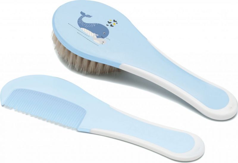 Bebe-jou Hřeben a kartáč Wally Whale - obrázek 1