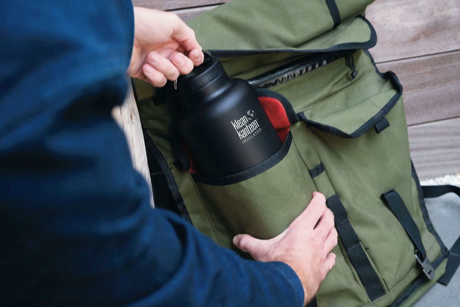 Klean Kanteen TKWide w/Wide Loop Cap - Shale Black 1900 ml uni - obrázek 2
