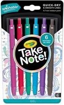 LOLA BABY ALBI Crayola Take note gelová pera 6 ks - obrázek 1