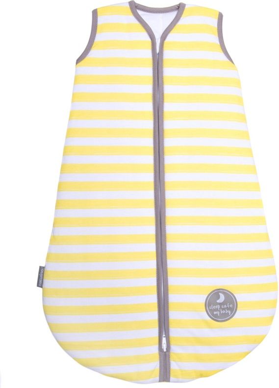 Natulino dětský zimní spací pytel pro miminko, YELLOW STRIPES / WARM GREY, 3vrstvý, S(0 - 6 měsíců) - obrázek 1