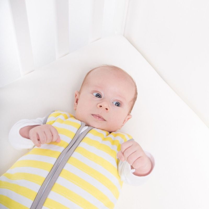 Natulino dětský zimní spací pytel pro miminko, YELLOW STRIPES / WARM GREY, 3vrstvý, S(0 - 6 měsíců) - obrázek 4