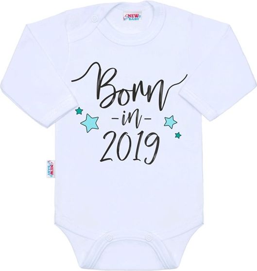 NEW BABY | S potiskem | Body s potiskem New Baby Born in 2019 | Bílá | 74 (6-9m) - obrázek 1