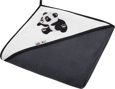 AKUKU | Zboží | Dětská osuška 100x100 Akuku černá s pandou | Černá | - obrázek 1