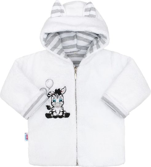 NEW BABY | New Baby Zebra | Luxusní dětský zimní kabátek s kapucí New Baby Zebra | Bílá | 62 (3-6m) - obrázek 1