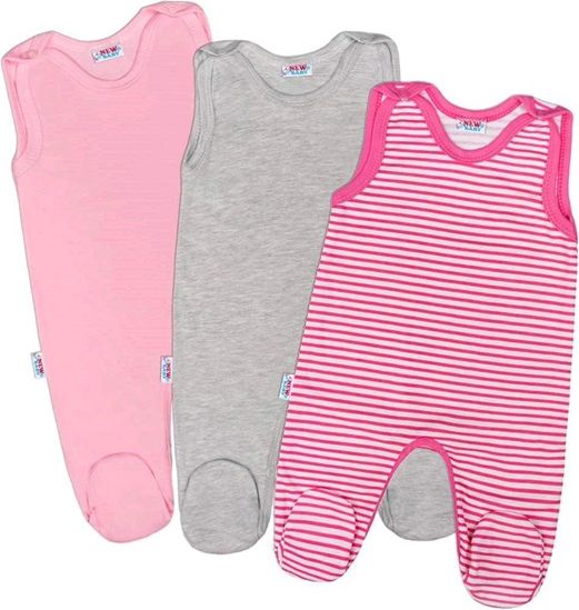 NEW BABY | New Baby Classic II | Kojenecké dupačky New Baby Classic II Holka 3ks | Dle obrázku | 62 (3-6m) - obrázek 1