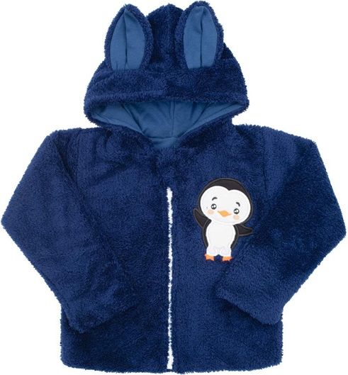 NEW BABY | New Baby Penguin | Zimní dětská mikina New Baby Penguin tmavě modrá | Modrá | 98 (2-3r) - obrázek 1