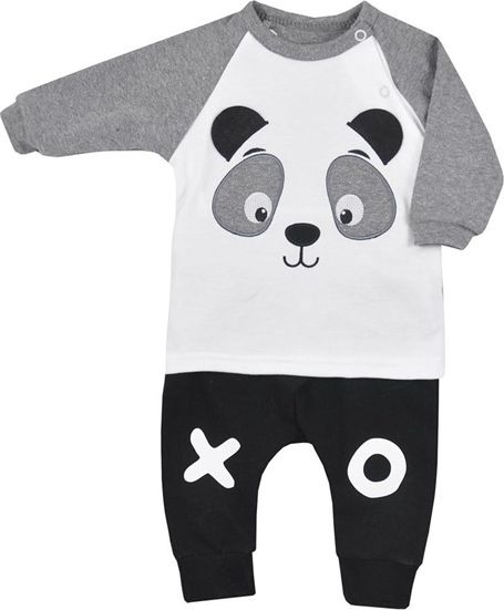 KOALA | Koala Panda | Kojenecké tepláčky a tričko Koala Panda | Šedá | 68 (4-6m) - obrázek 1