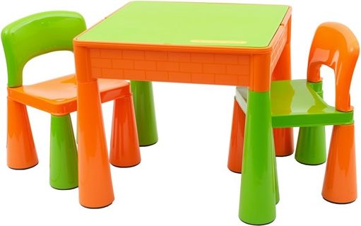 NEW BABY | New Baby set | Dětská sada stoleček a dvě židličky NEW BABY oranžová | Oranžová | - obrázek 1