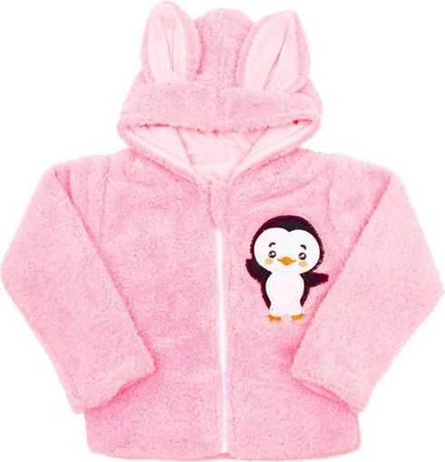 NEW BABY | New Baby Penguin | Zimní dětská mikina New Baby Penguin růžová | Růžová | 98 (2-3r) - obrázek 1