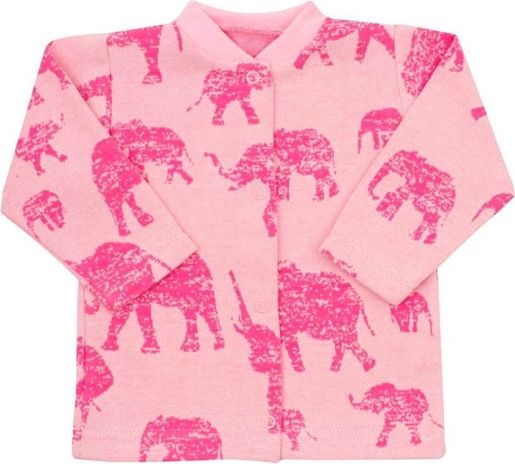 BABY SERVICE | Baby Service Sloni | Kojenecký kabátek Baby Service Sloni růžový | Růžová | 62 (3-6m) - obrázek 1