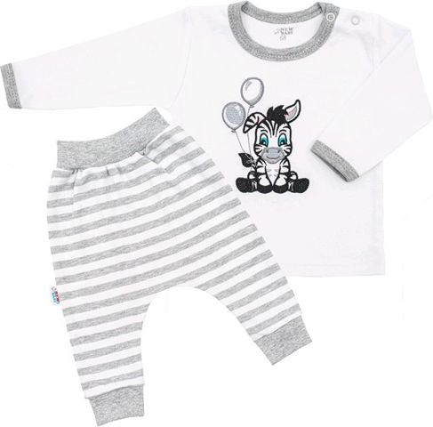 NEW BABY | New Baby Zebra exclusive | 2-dílná kojenecká souprava New Baby Zebra exclusive | Bílá | 74 (6-9m) - obrázek 1