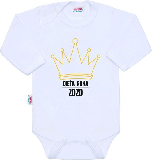 NEW BABY | S potiskem | Body s potiskem New Baby Dieťa roka 2020 | Bílá | 68 (4-6m) - obrázek 1