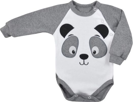 KOALA | Koala Panda | Kojenecké body s dlouhým rukávem Koala Panda | Šedá | 86 (12-18m) - obrázek 1
