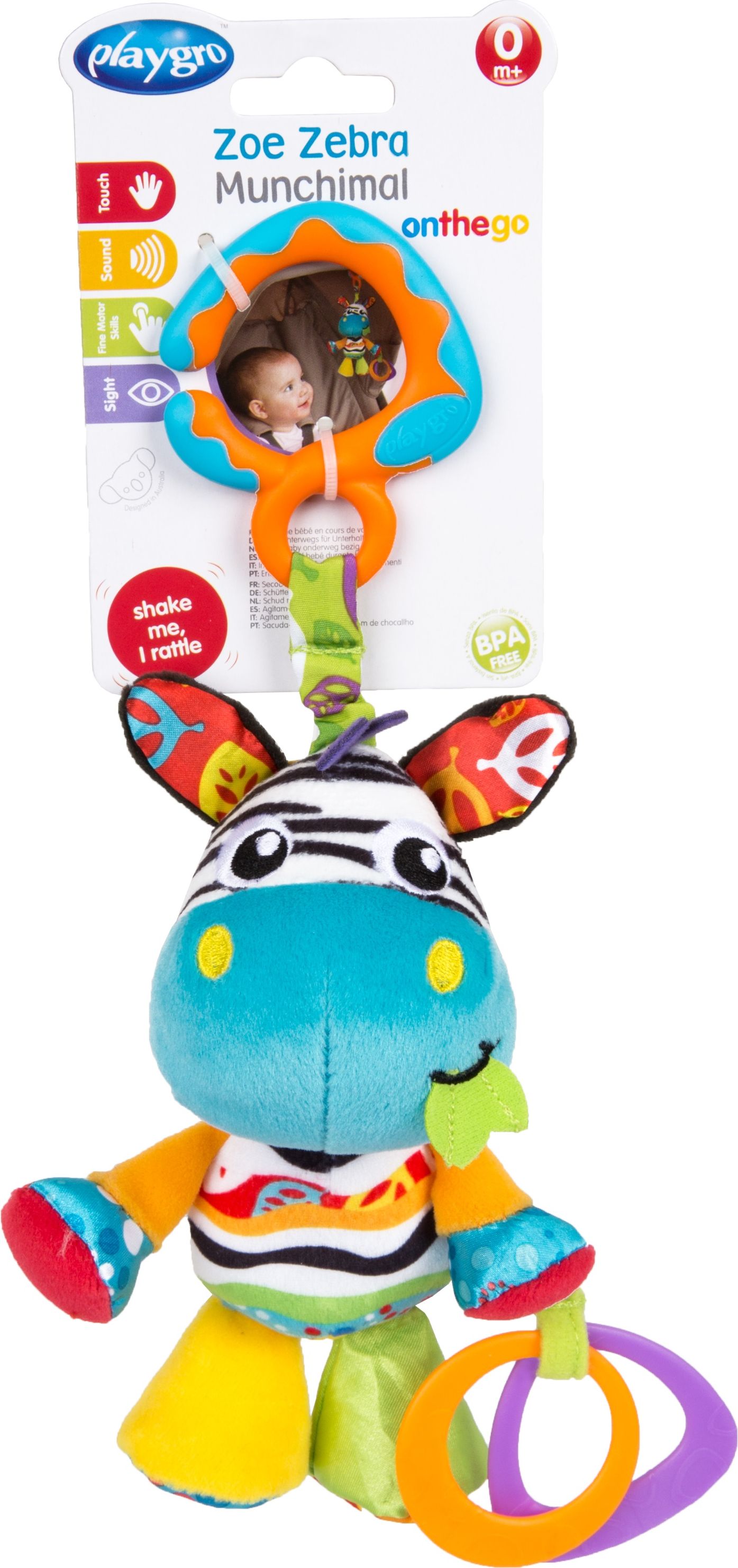 PLAYGRO Závěsná zebra s kousátky - obrázek 1
