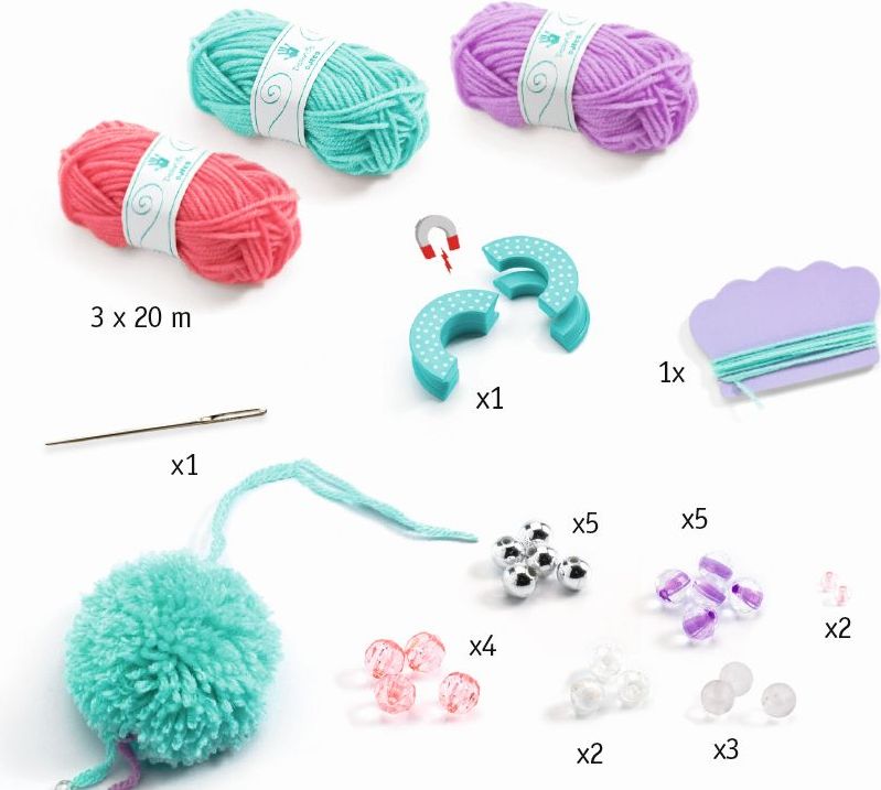 Djeco Pendant Pompoms uni - obrázek 2