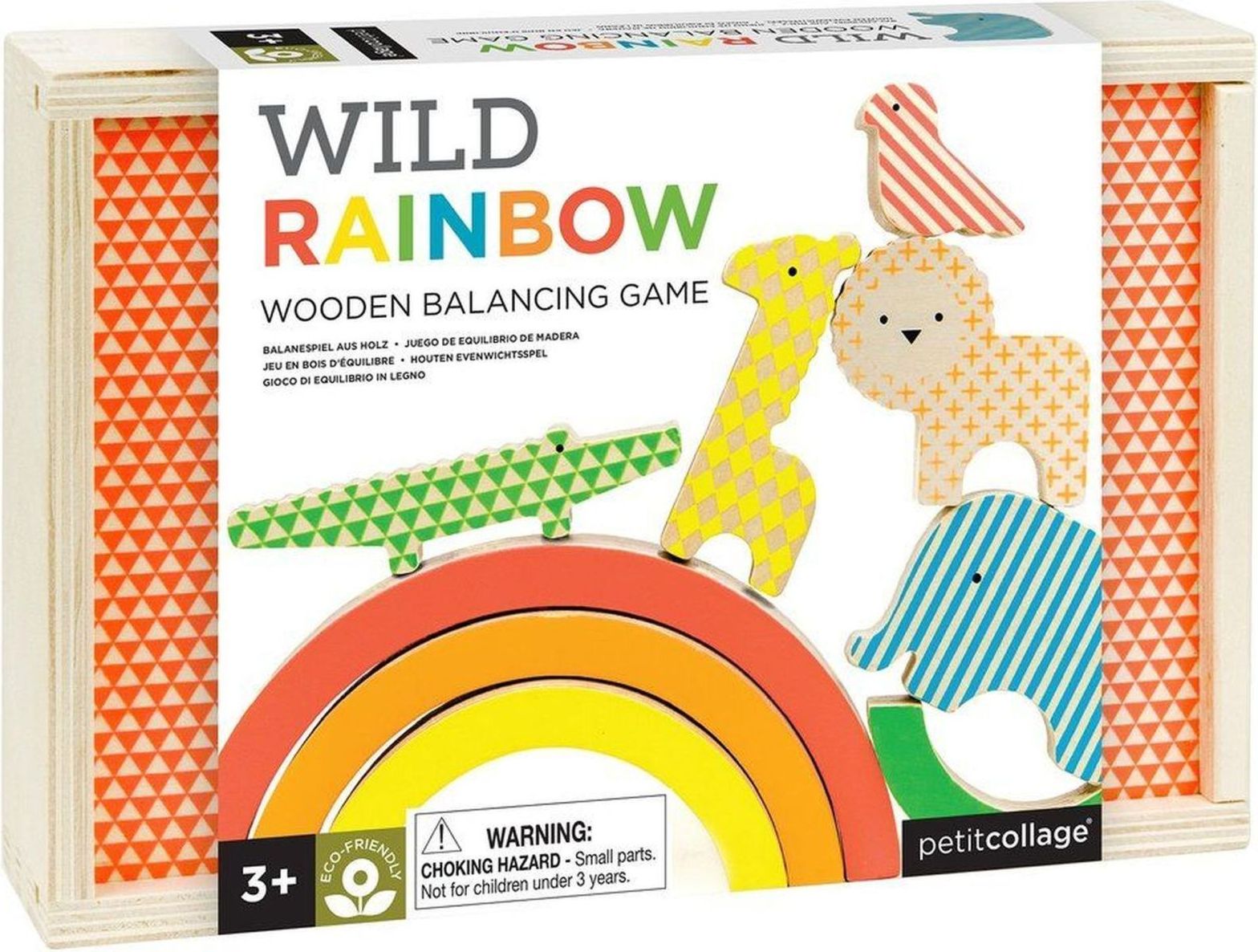 Petit Collage Wooden Balancing Game - Wild Rainbow uni - obrázek 1